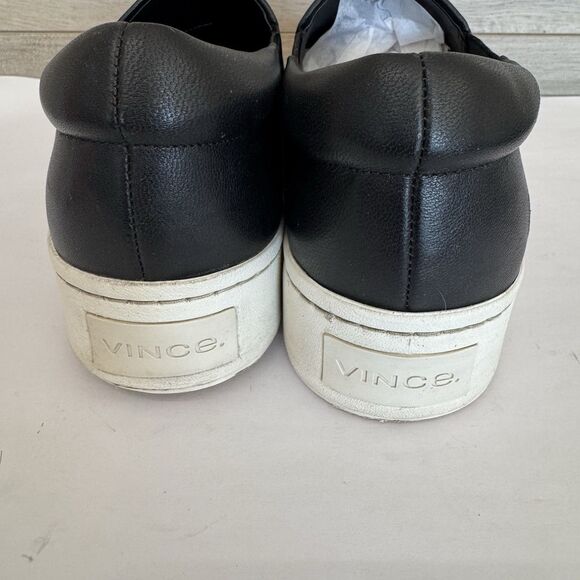 Vince Warren Black Leather Women's Platform Sneakers - Picture 11 of 16